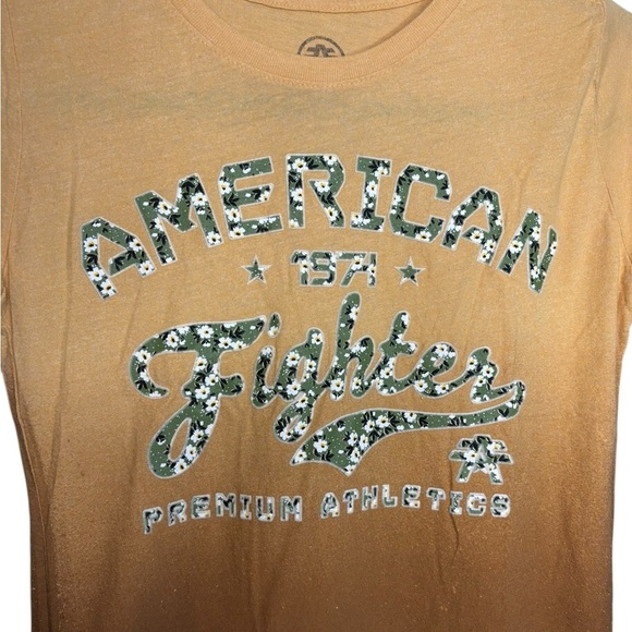 NWT American Fighter Dailey Short Sleeve Mocktwist Tee in Amber Ombré Size XS - Picture 5 of 10